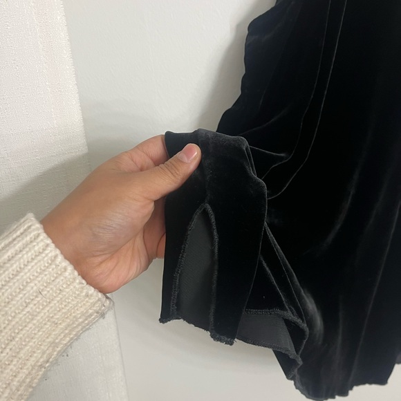 Johnny Was Love Black Velvet and Silk Top - Picture 7 of 9